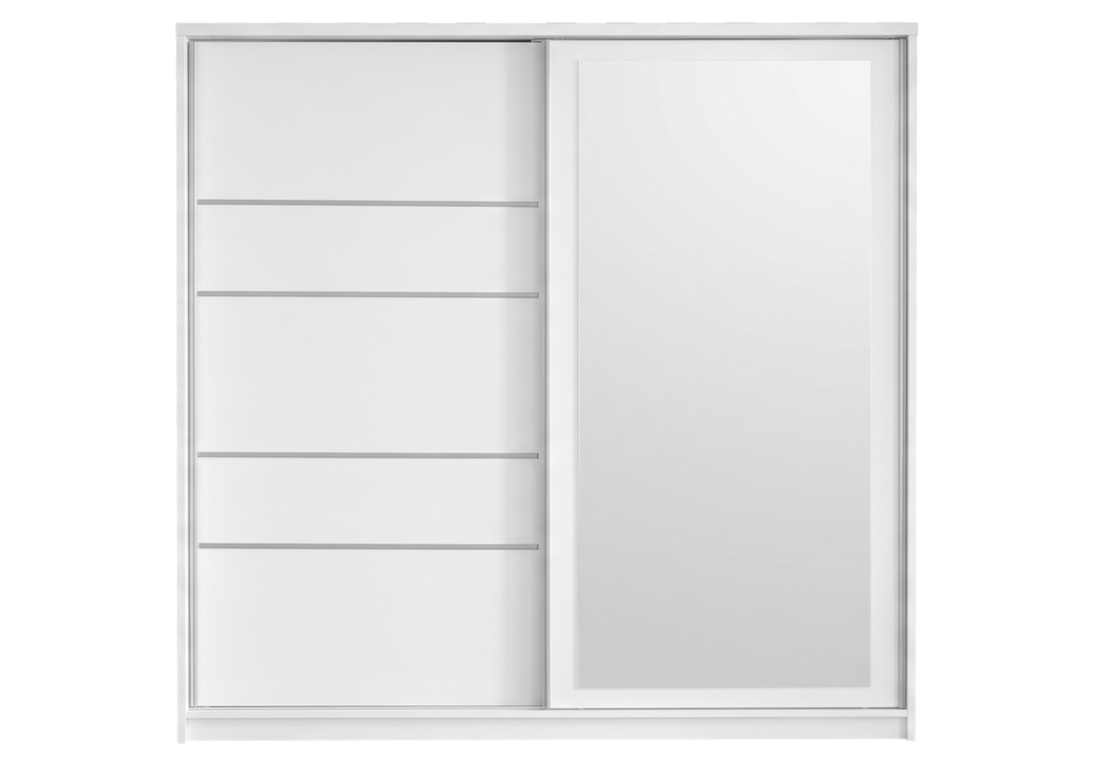 Chambre complète lit coffre armoire 180 blanc | Cocon