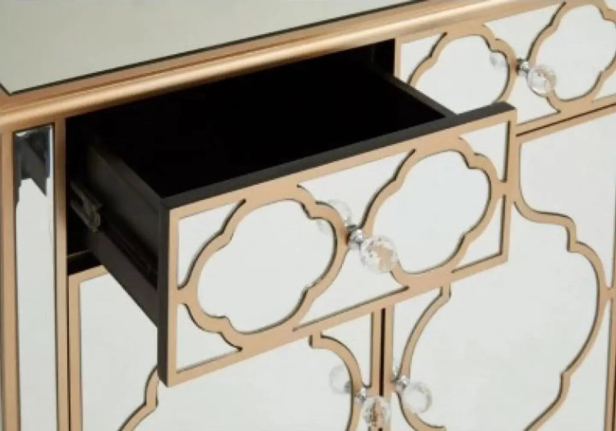 Buffet miroir doré vénitien pour salle à manger | Zevo