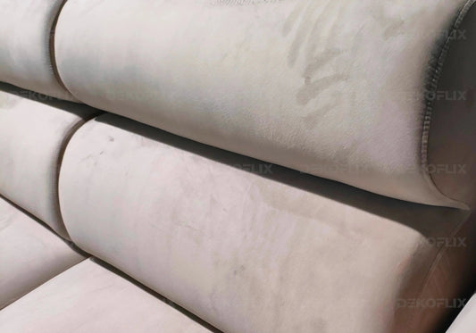 Canapé d'angle moderne en beige 285x200 cm | Orivo