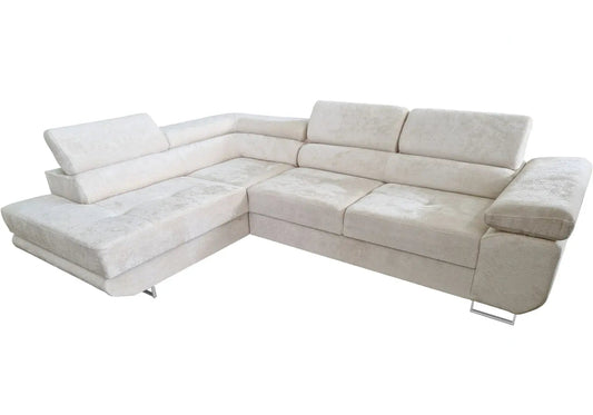 Canapé d'angle convertible moderne tissu doudou | Aven
