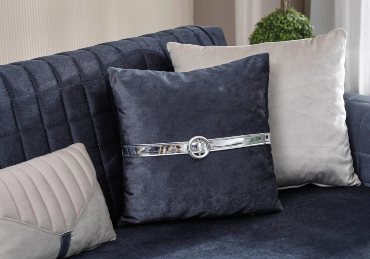 ensemble canapes 321 anthracite lit coffre atlas - Vue 4 - KOORIS
