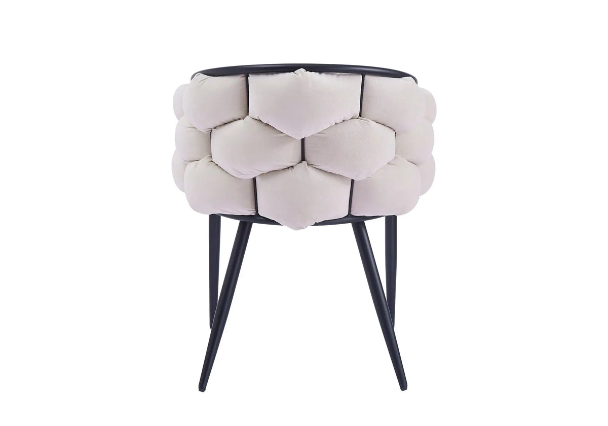 Lot de 2 fauteuils de table beige | Stratos