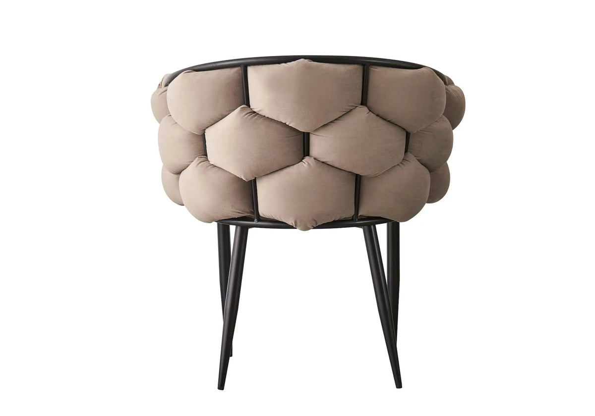 Lot de 2 fauteuils de table en taupe | Stratos