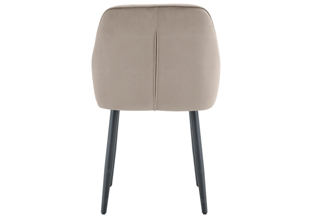 Lot de 2 chaises capitonnées en taupe | Vexa