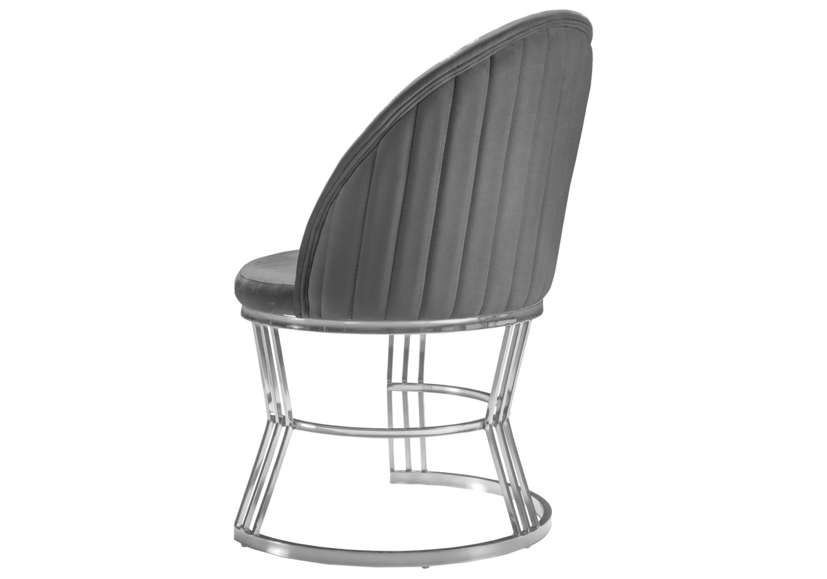 fauteuils table velours gris argent caris x2 - Vue 4 - KOORIS