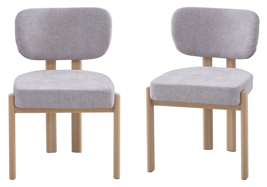 4 chaises de salle à manger gris et bois | Zorix