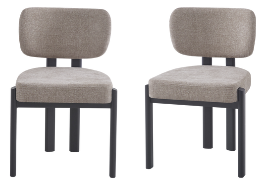 Lot de 4 chaises de salle à manger taupe | Zorix