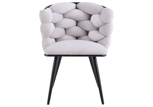Lot de 2 chaises en gris pieds noirs | Stratos