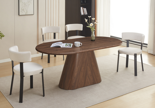 Lot de 4 chaises en beige et pieds noirs | Axio