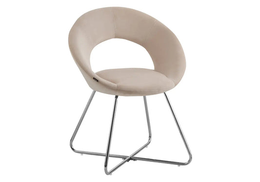 Lot de 4 chaises en beige dossier ajouré | Dialex