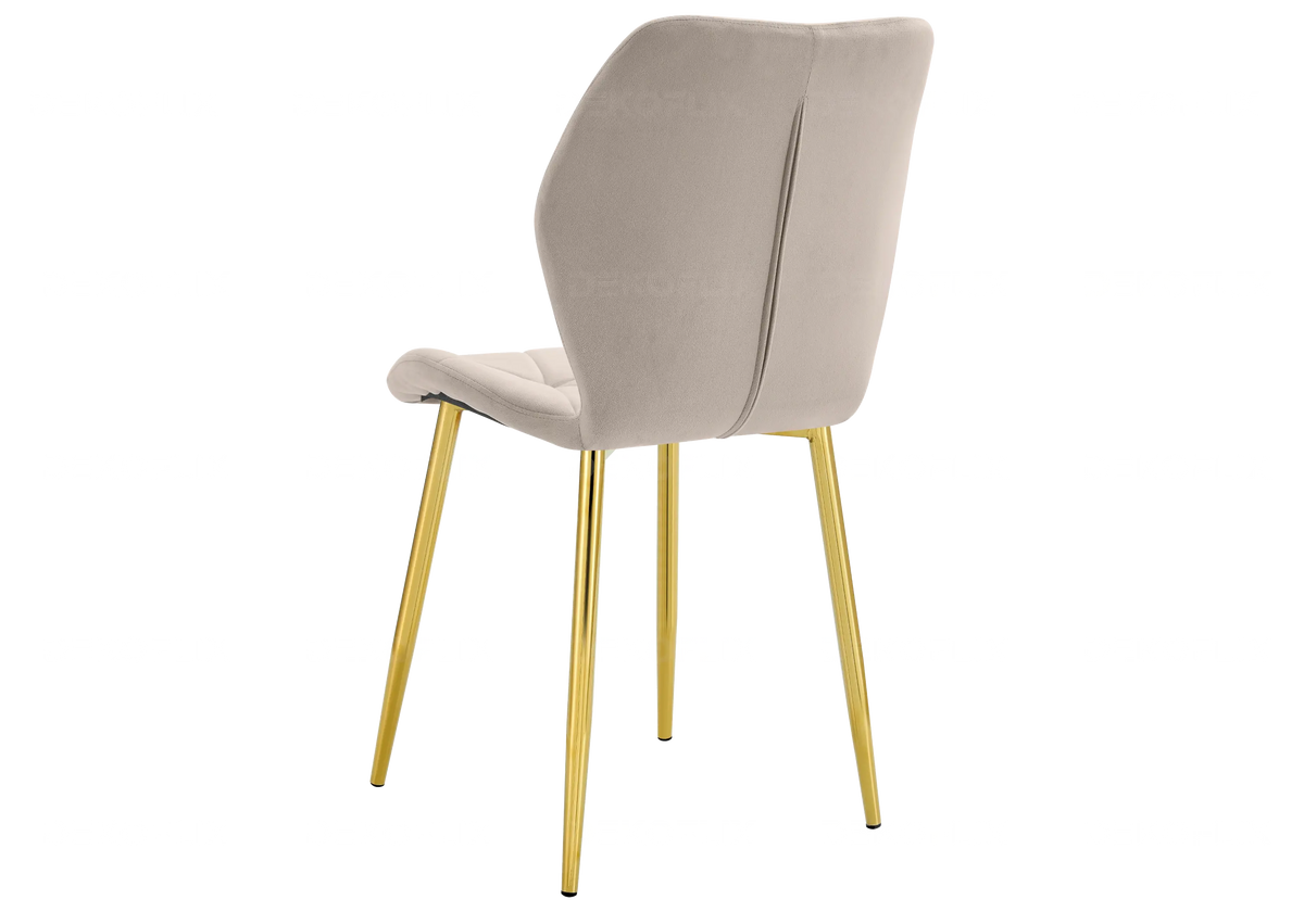 Lot de 4 chaises coquillage en taupe | Zyra