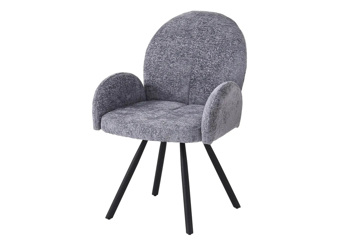 Lot de 2 fauteuils de table en anthracite | Zylo