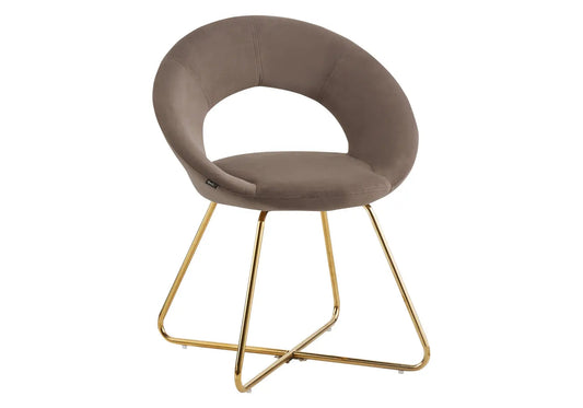 Lot de 4 chaises en moka à dossier ouvert | Dialex