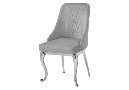 Chaises baroques gris avec anneau argenté | Zenix