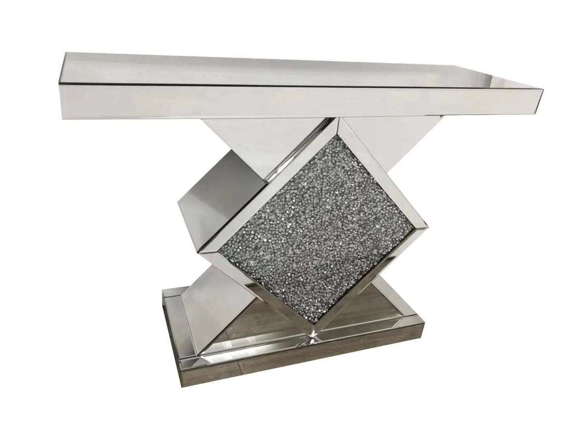 Console miroir design aux ornements en cristal | Solen