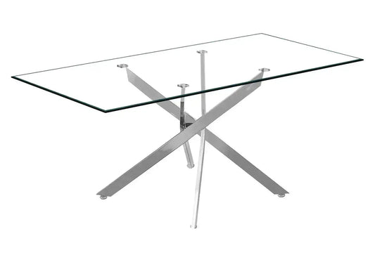 Table à manger verre trempé avec 4 chaises | Koda