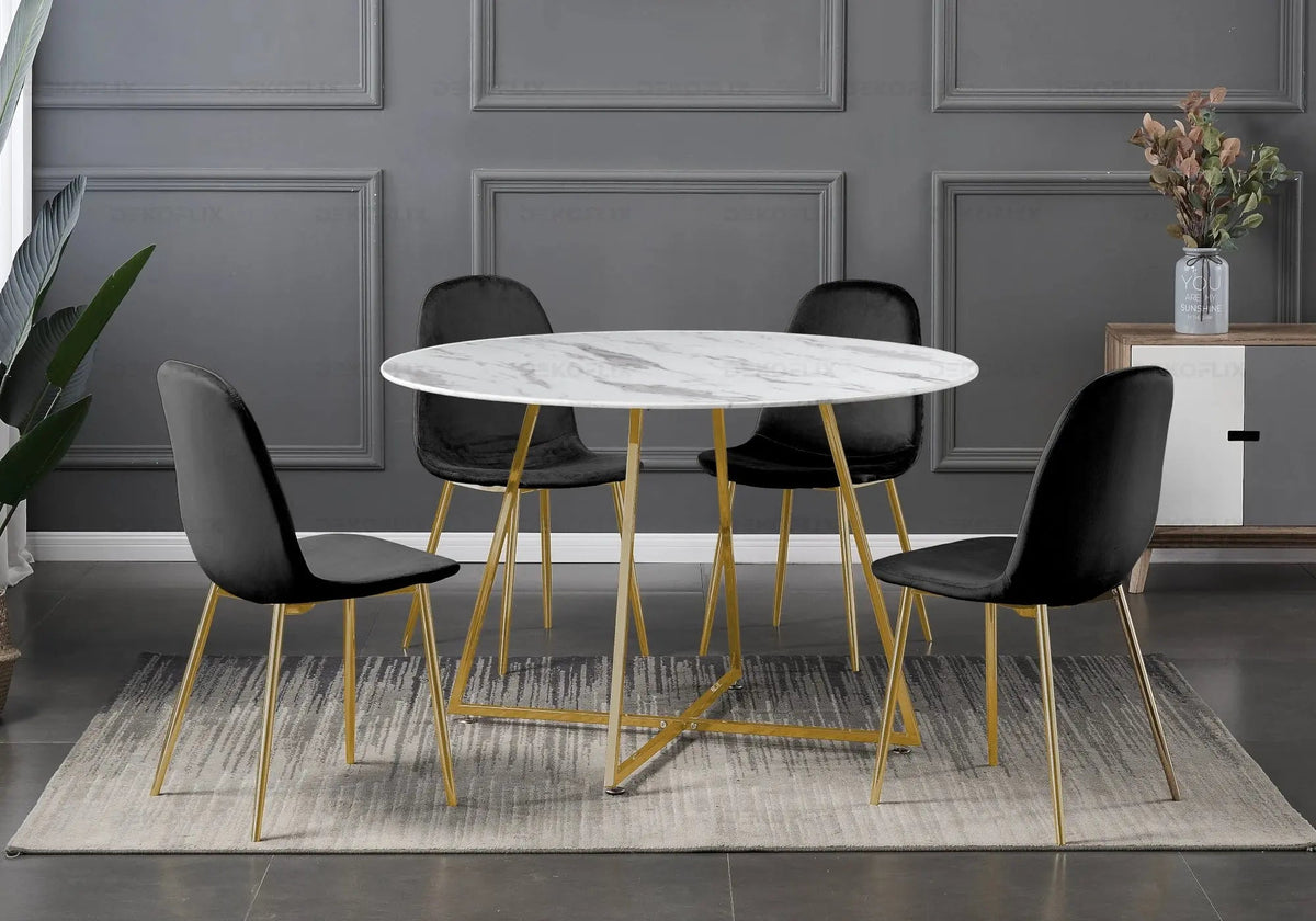 Lot de 6 chaises scandinaves en noir | Vexta