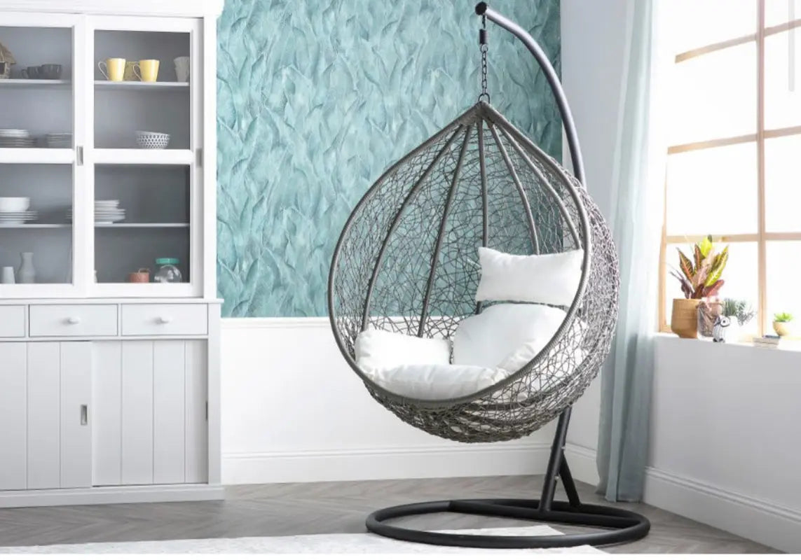 Fauteuil suspendu anthracite pour le salon | Aurelia