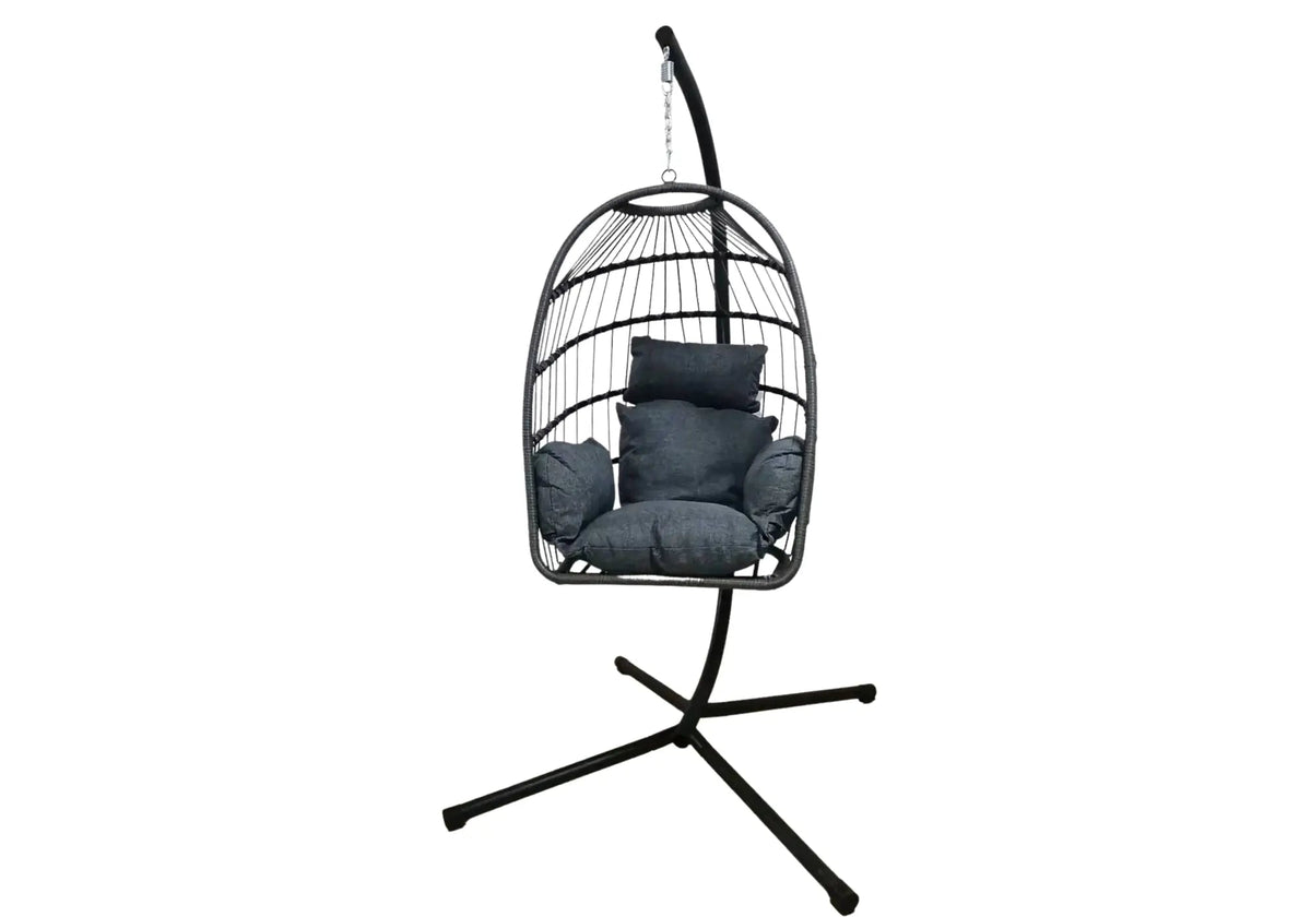 Fauteuil suspendu anthracite d'intérieur pour salon | Zylo