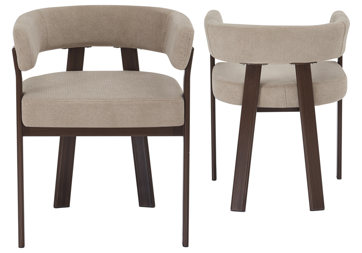 Ensemble table à manger ovale noyer et 4 chaises | Vexo