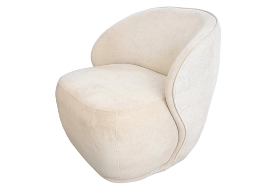 Fauteuil pivotant design en beige 360° | Zeno