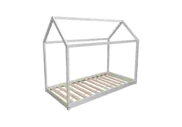 Lit cabane enfant bois blanc au design moderne | Kova