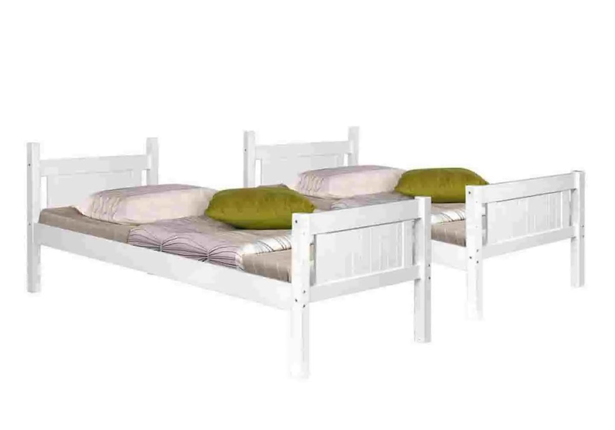 Lit superposé bois gris pour chambre d'enfant | Zeno