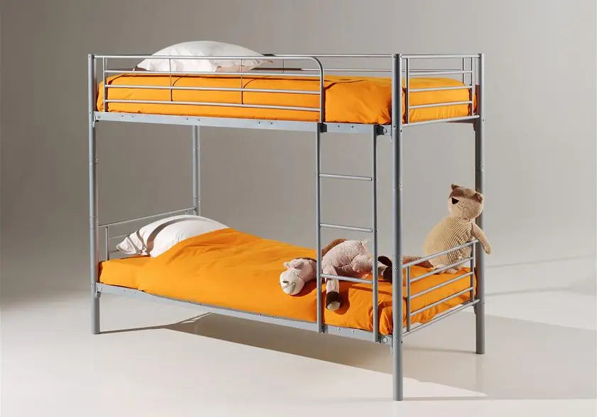 Lit superposé gris compact pour petite chambre | Vareo