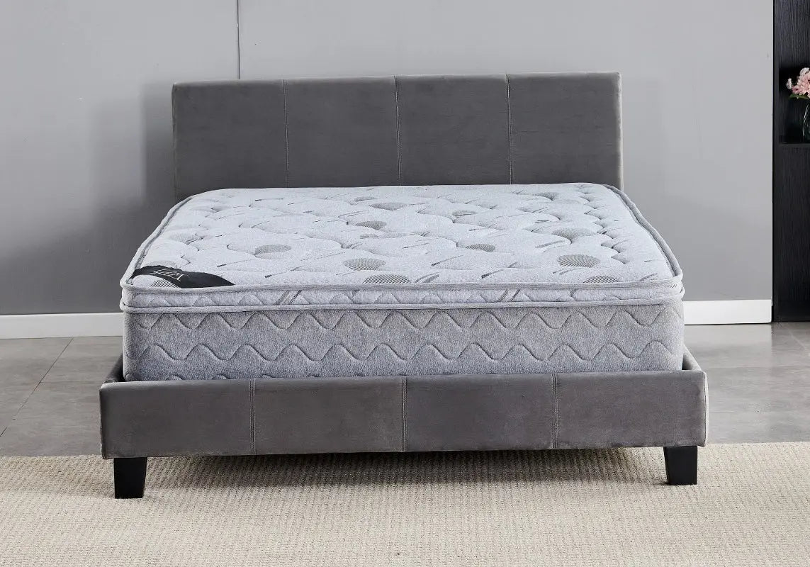 Lit en gris au style moderne et élégant | Klaro