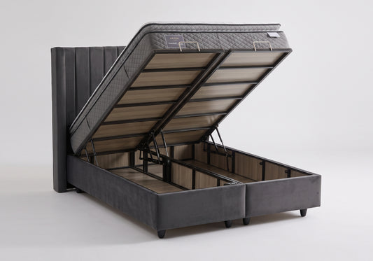 Chambre enfant lit coffre armoire 160 anthracite | Tokyo