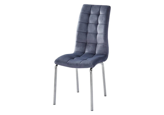 Lot de 6 chaises en gris capitonnées | Saga