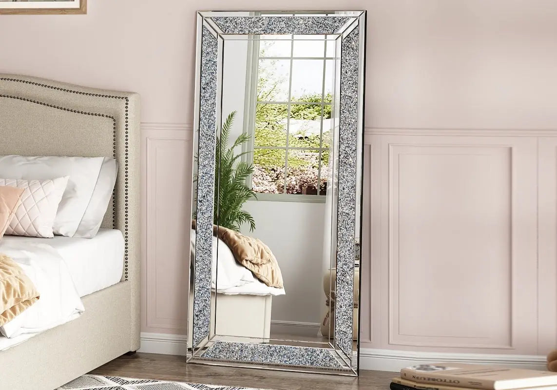 Miroir rectangle scintillant pour chambre et salon | Zyra