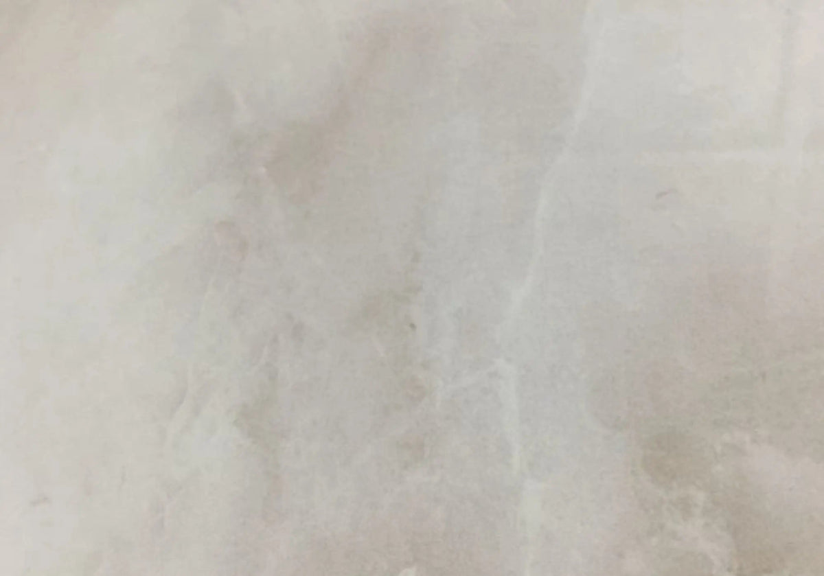 Table à manger noire et plateau marbre beige | Zyra