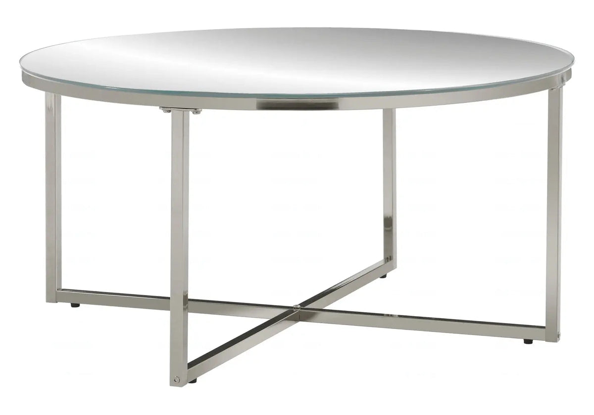 Table basse ronde verre trempé transparent | Zyra