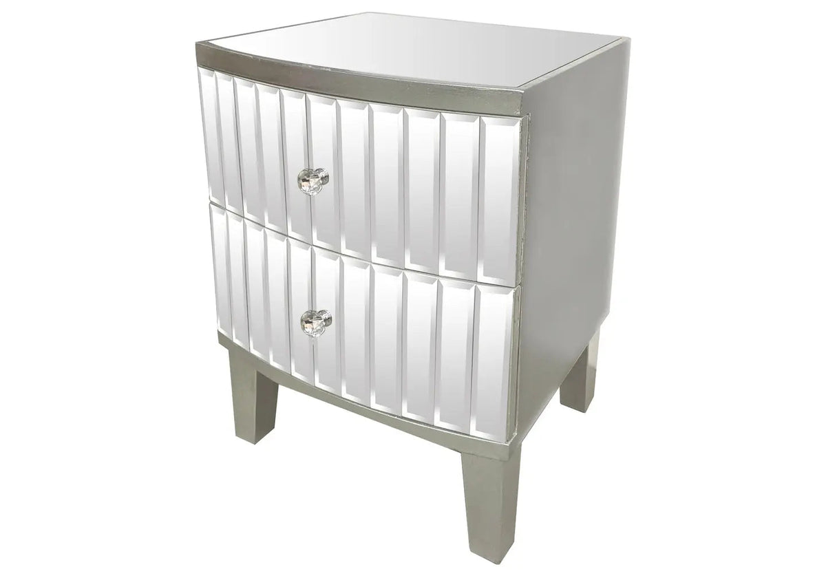 Table de chevet miroir au design contemporain | Kaelis