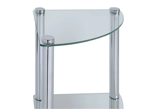 Table d'appoint design verre trempé 4 plateaux | Axel