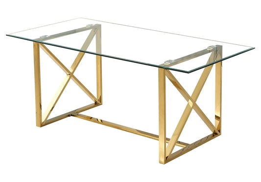 Ensemble table à manger verre et chaises beiges | Nuvik