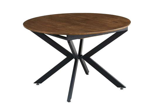 Table repas extensible en chêne et pied noir | Vylos