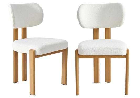Lot de 4 chaises de salle à manger bouclées et bois | Zorix