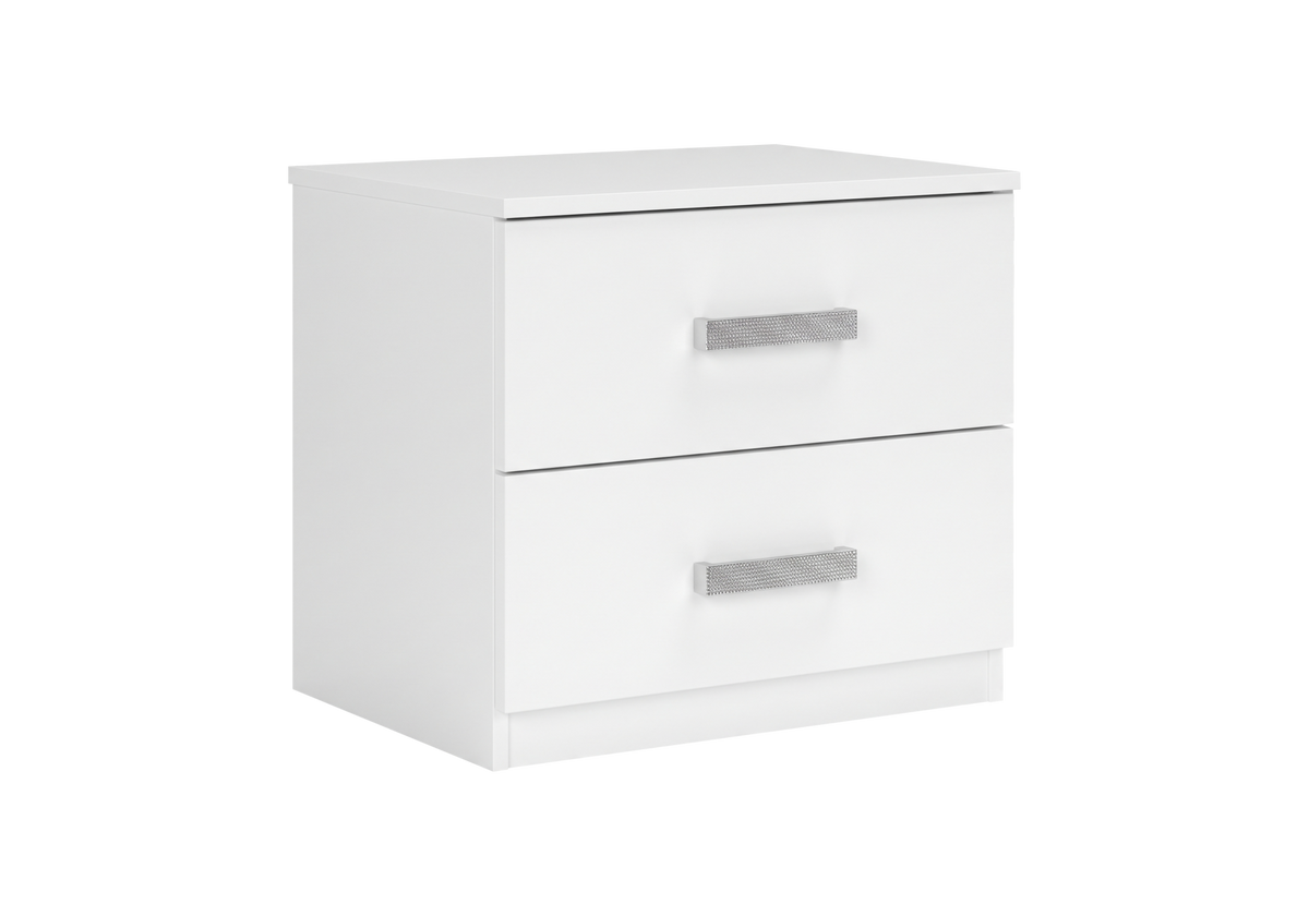Chambre complète lit coffre armoire 180 blanc | Cocon
