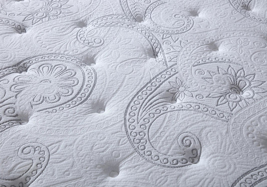 Ensemble lit coffre noir argenté et matelas ressorts | Zyra
