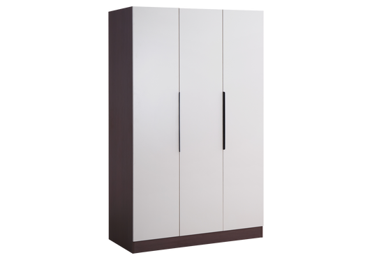 Armoire de rangement 3 portes beige et noyer | Zurik