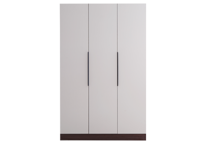 Armoire de rangement 3 portes beige et noyer | Zurik