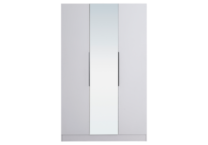 Armoire 3 portes blanche avec miroir 120 cm | Zurik