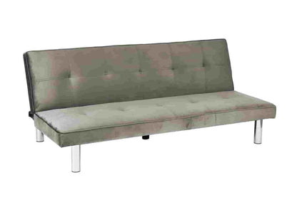Banc convertible en taupe et acier chromé | Zylo