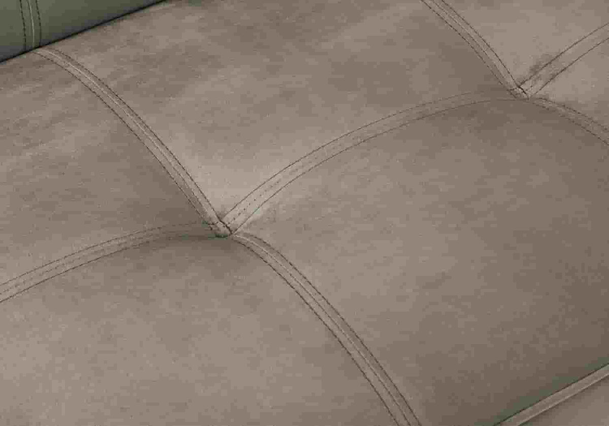 Banc convertible en taupe et acier chromé | Zylo