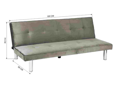 Banc convertible en taupe et acier chromé | Zylo
