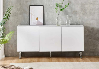 Buffet blanc laqué design pour salon moderne | Zurik
