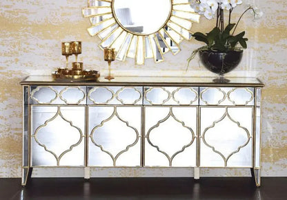 Buffet miroir doré vénitien pour salle à manger | Zevo