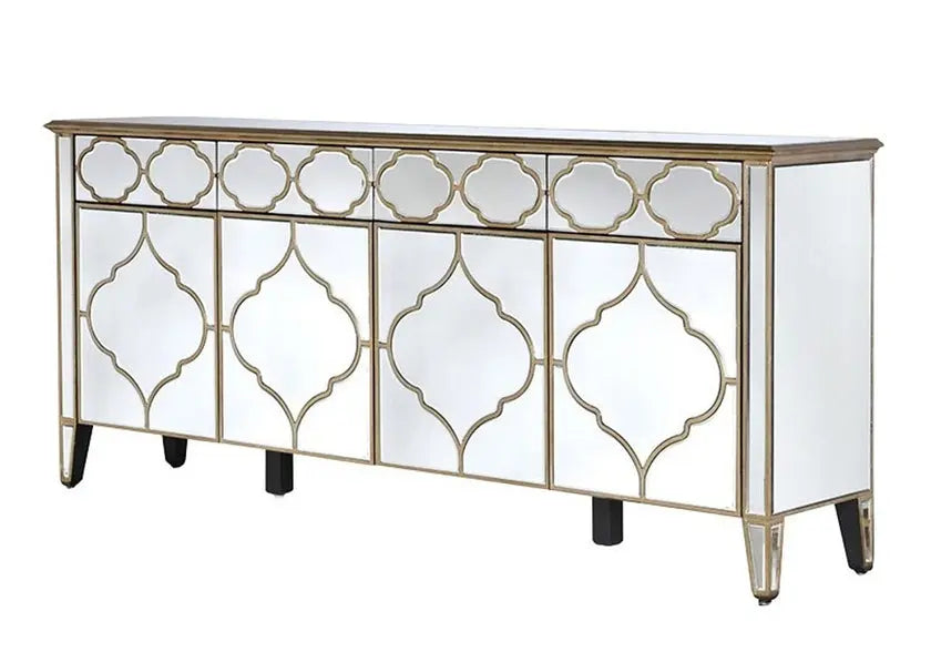Buffet miroir doré vénitien pour salle à manger | Zevo
